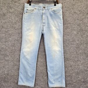 Vintage Levis 530 Jeans Mens 36x32 Light Wash Blue Orange Tab Denim USA 80s